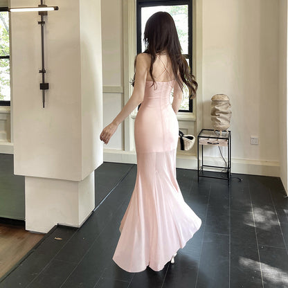 Summer sexy hot girl slim fit bag buttocks mesh dress