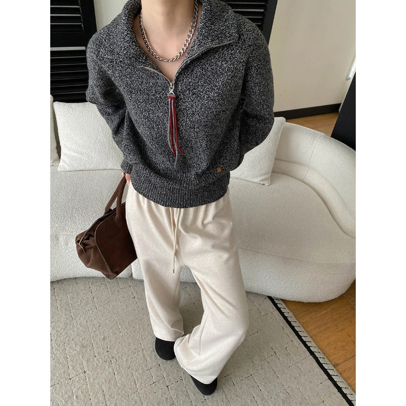 Southern Compass Old Money Intellectual Style Casual Loose Slim Fit Floral Knit Sweater